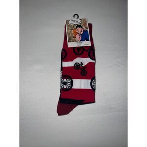 Fine Fit Mens Novelty Print Trouser Socks Red